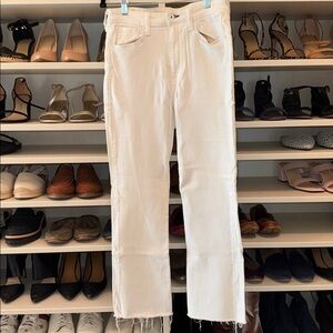 Rag & Bone Cut Off Raw Hem high rise ankle flare pants Jeans size 29 size 8